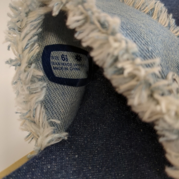 BC Footwear Women's Denim Fringe Platform Wedge Sandals , Size 6.5 - Picture 4 of 8